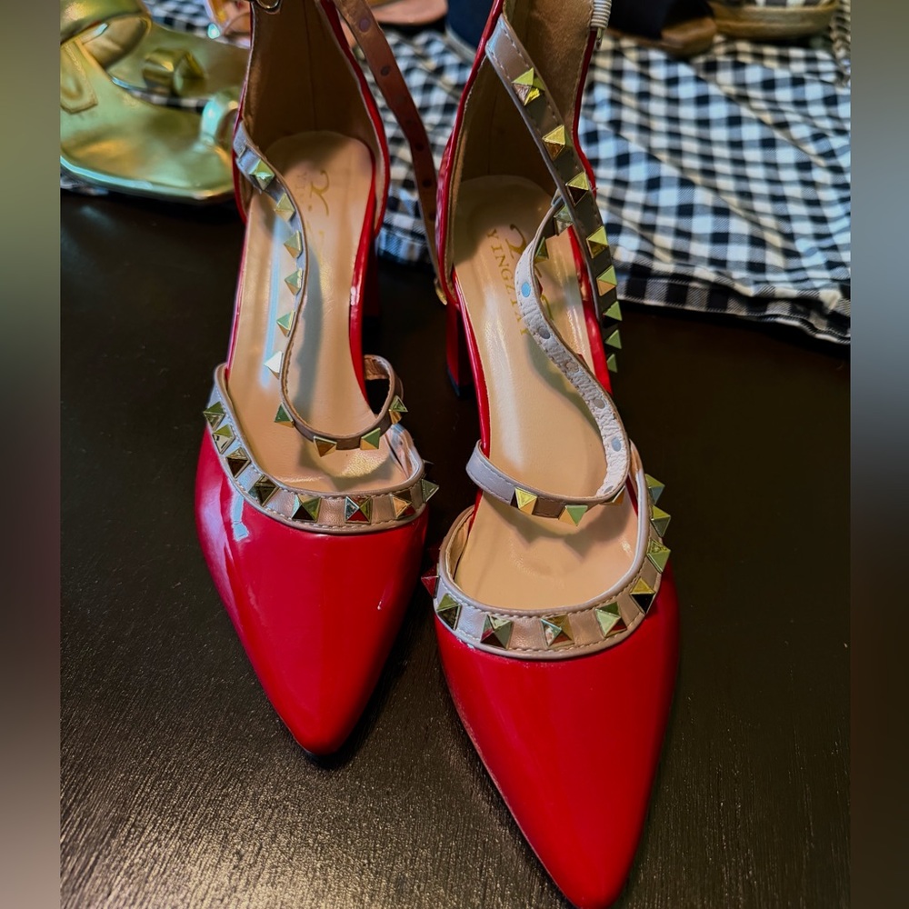 Red Patent Leather Pumps
